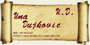 Una Dujković vizit kartica